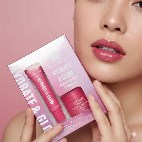 Berry Lip Care Duo – Hydrating Lip Balm & Rose Berry Lip Sleeping Mask